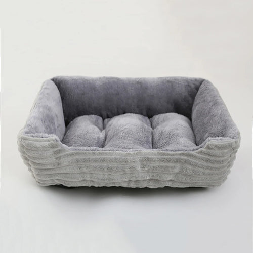 Bed for Dog Cat Pet Square Plush Kennel Medium Small Dog Sofa Bed Cushion Pet Calming Dog Bed House Pet Supplies Winter