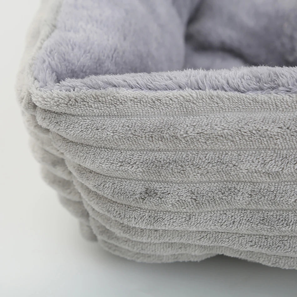 Bed for Dog Cat Pet Square Plush Kennel Medium Small Dog Sofa Bed Cushion Pet Calming Dog Bed House Pet Supplies Winter