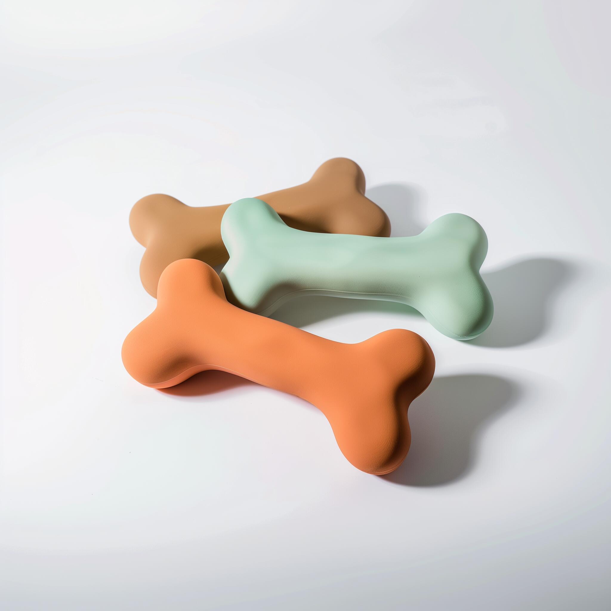 Example product Jouet à mâcher pour chien – Os coloré résistant